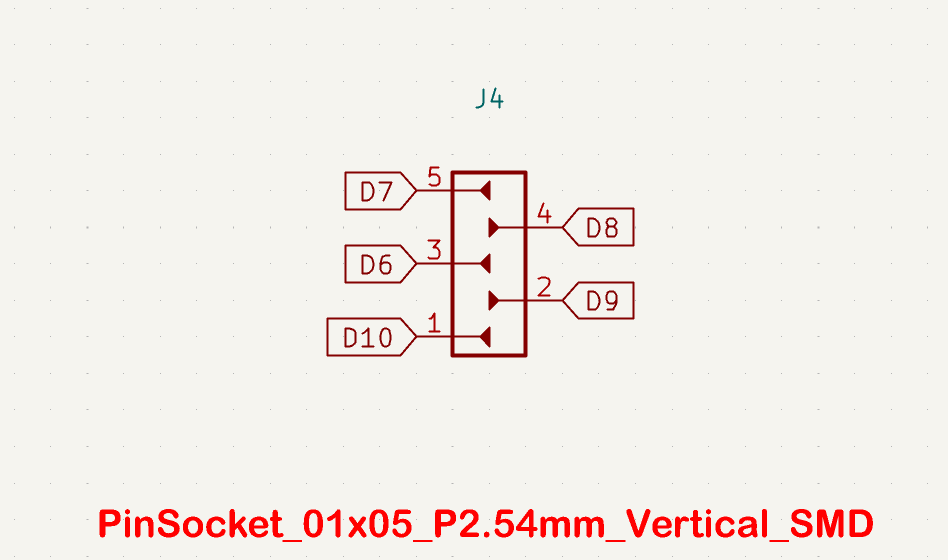Vertical SMD 4 pin sockets